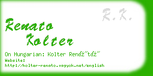 renato kolter business card